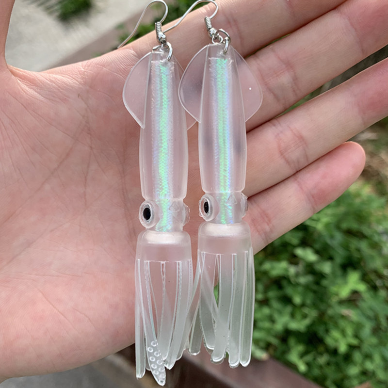 Fishing Equipment Lures - Серебристая/Цветная трубка кальмар Мягкая приманка рыболовное