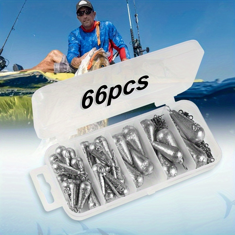 Fishing Equipment Set - 66 шт. грузила для рыбалки и