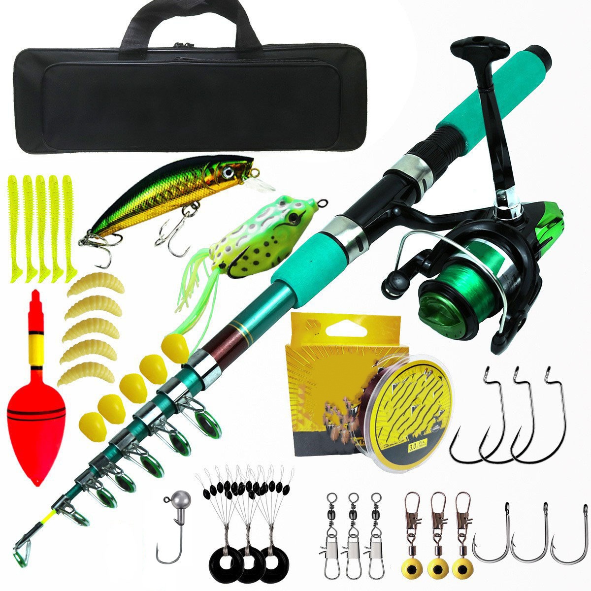 Telescopic Fishing Rod - Портативный ультралегкий телескопический спиннинговый комплект с