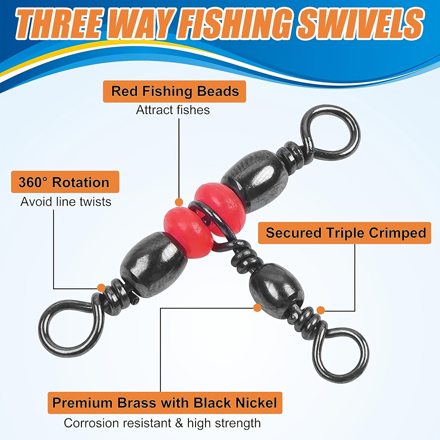 3 трехсторонних вертлюга, трой – обзор и цена Fishing Equipment Set