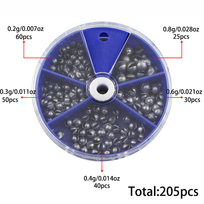 205 шт. грузил для рыбалки, 5  – обзор и цена Fishing Equipment Set