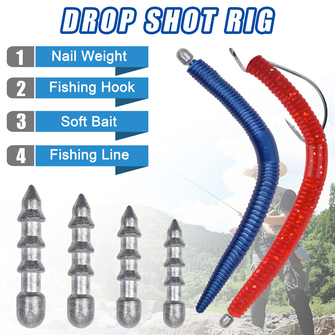 60 шт. грузила для гвоздей, че – обзор и цена Fishing Equipment Lures